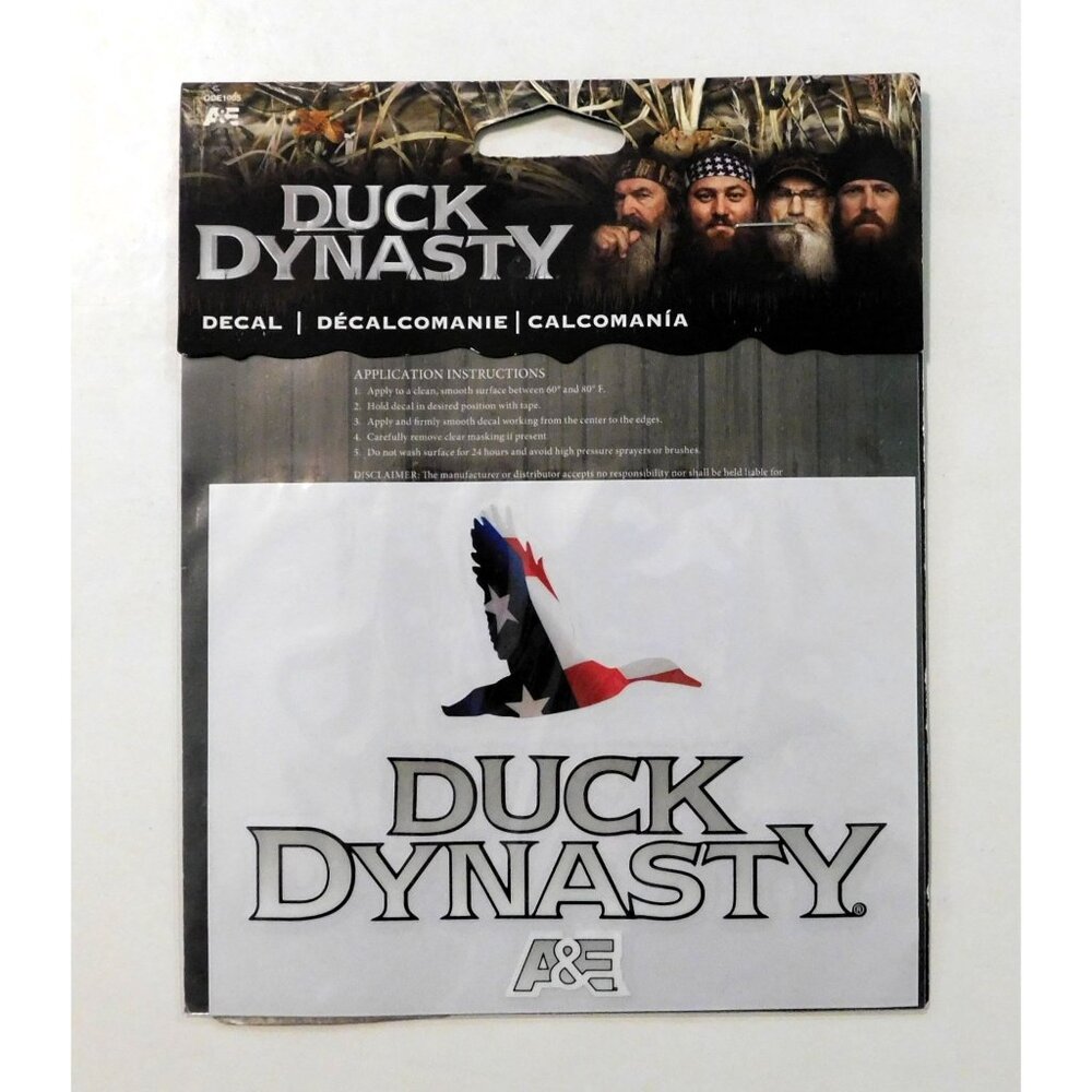 Duck Dynasty A&E Patriotic Decal Auto Window Sticker Pack Flag Red White Blue